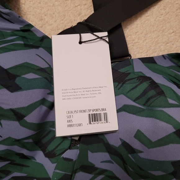 Knix Catalyst Front Zip Sports Bra in Axis (Blue) size 1 - Picture 8 of 11